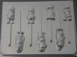 215sp Seven Elves Chocolate or Hard Candy Lollipop Mold